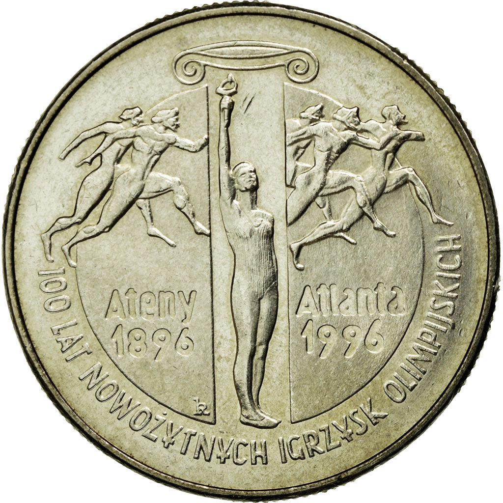 Moeda, Polónia, 1996 Olympic Games, 2 Zlote, 1995, Warsaw, AU(55-58)
