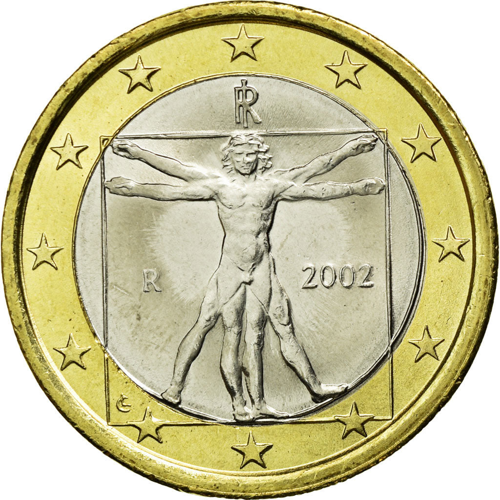 Italy, Euro, 2002, AU(55-58), Bi-Metallic, KM:216