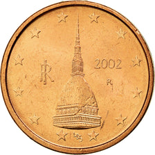 Italy, 2 Euro Cent, 2002, EF(40-45), Copper Plated Steel, KM:211