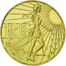 França, Semeuse, 100 Euro, 2008, MS(65-70), Dourado, Gadoury:3, KM:1536