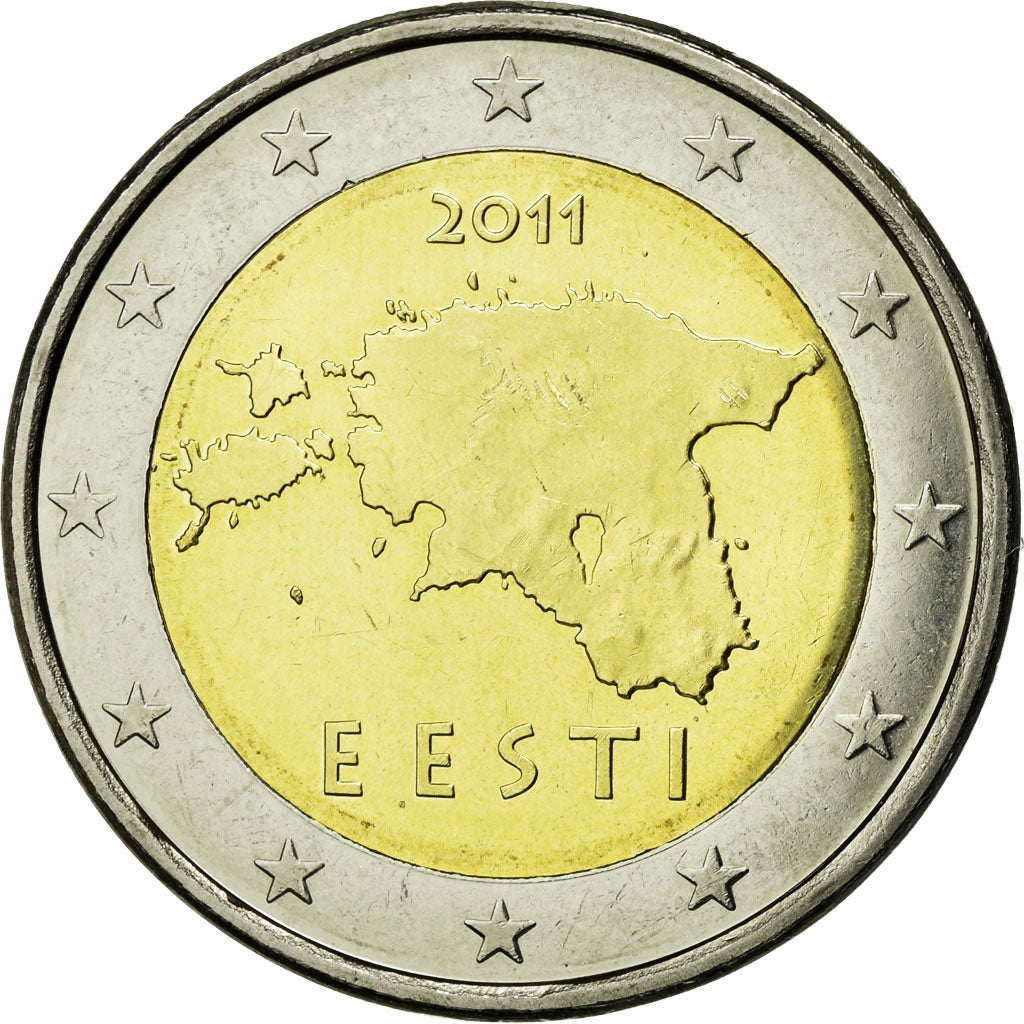 Estonia, 2 Euro, 2011, BB, Bi-metallico, KM:68