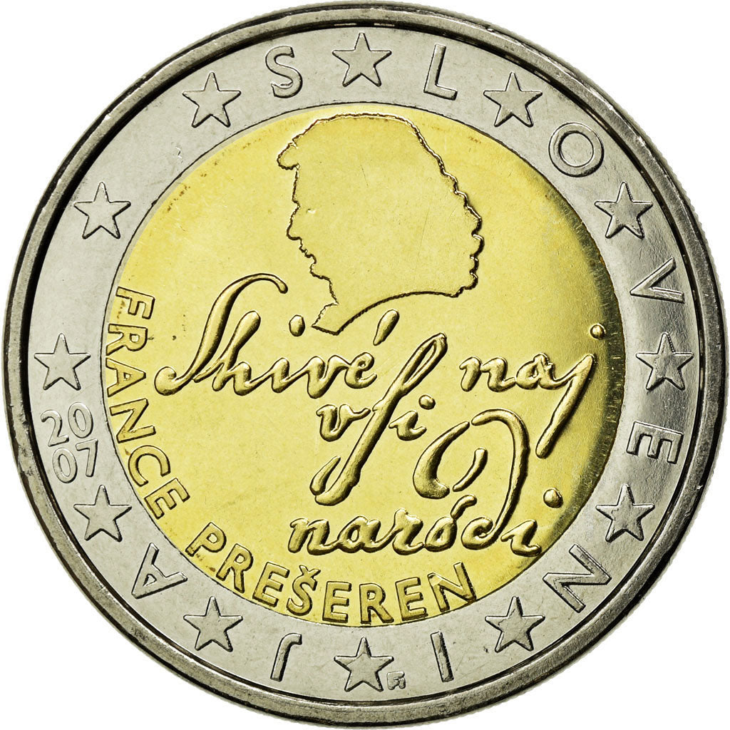 Slovénie, 2 Euro, 2007, SUP, Bi-Metallic, KM:75