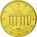 GERMANY - FEDERAL REPUBLIC, 50 Euro Cent, 2002, MS(63), Brass, KM:212
