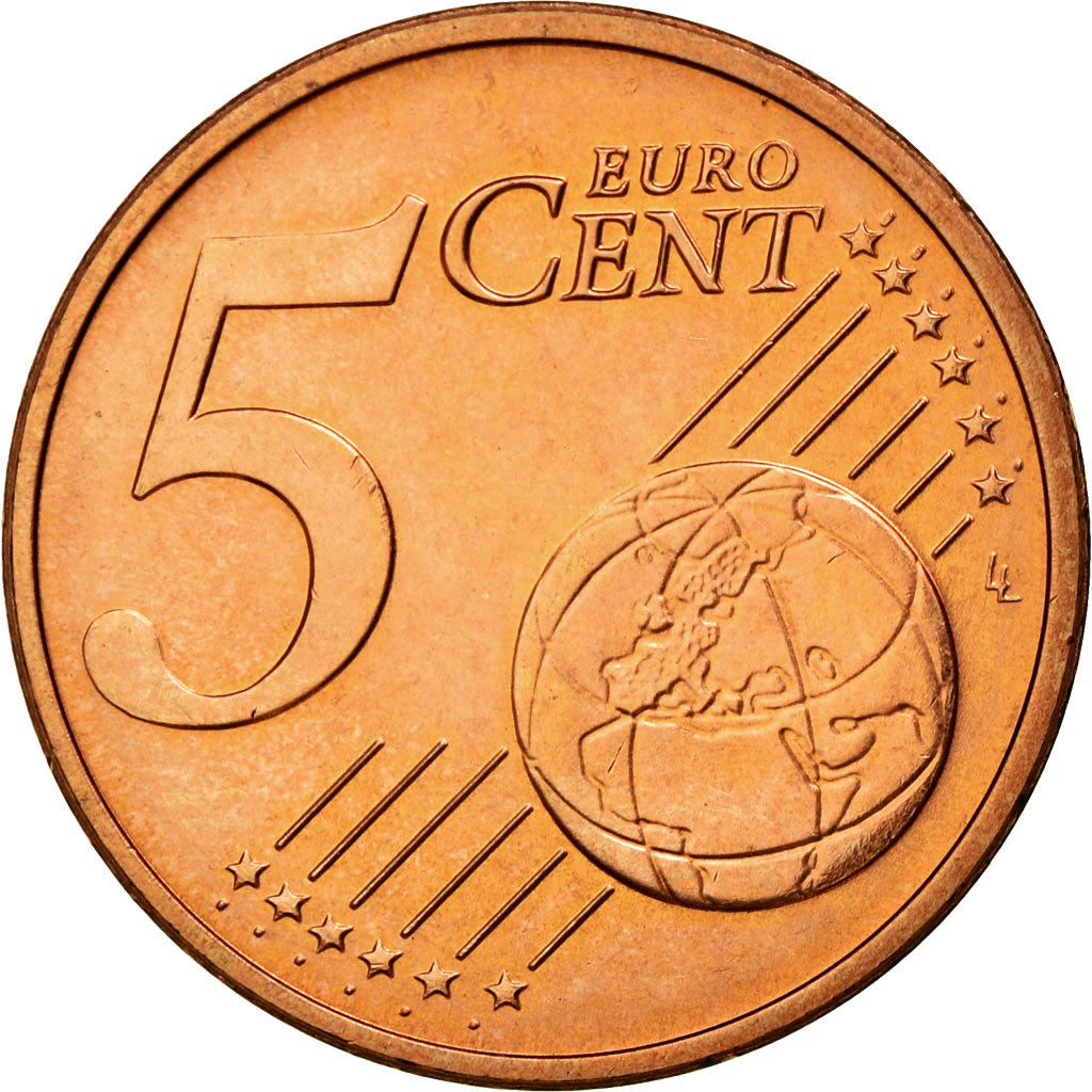 GERMANIA - REPUBBLICA FEDERALE, 5 Euro Cent, 2002, SPL, Acciaio placcato rame