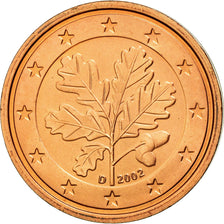 GERMANY - FEDERAL REPUBLIC, 2 Euro Cent, 2002, AU(55-58), Copper Plated Steel