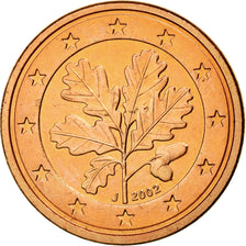 GERMANY - FEDERAL REPUBLIC, Euro Cent, 2002, MS(63), Copper Plated Steel, KM:207