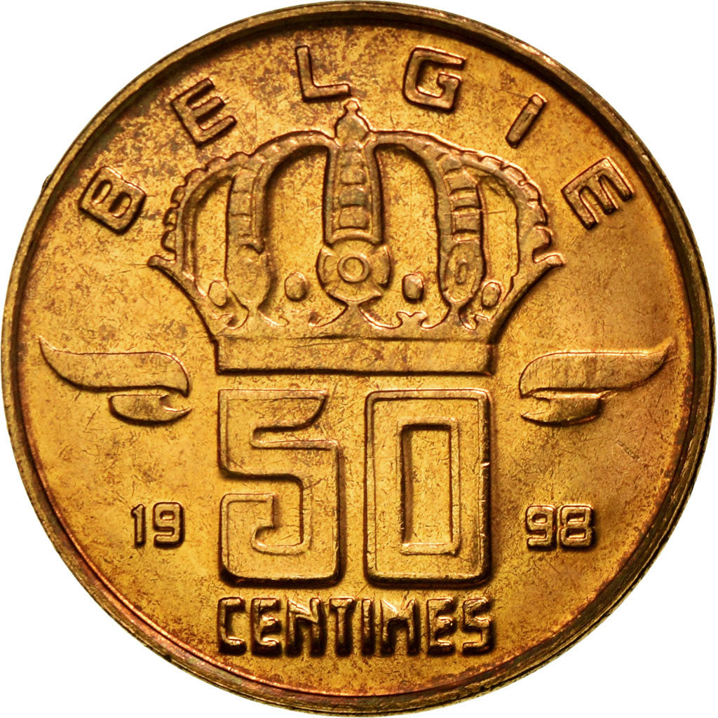Münze, Belgien, Baudouin I, 50 Centimes, 1998, UNZ, Bronze, KM:149.1