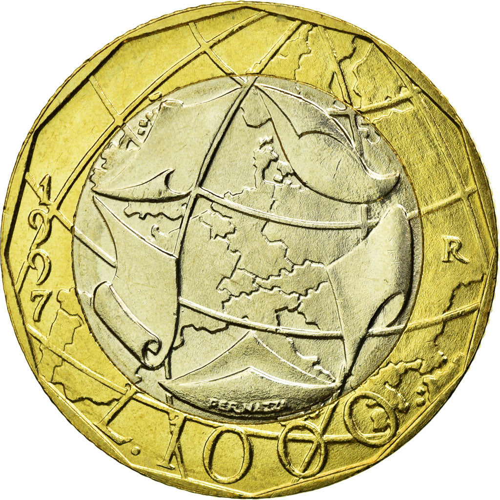 Münze, Italien, European Union, 1000 Lire, 1997, Rome, UNZ, Bi-Metallic, KM:194