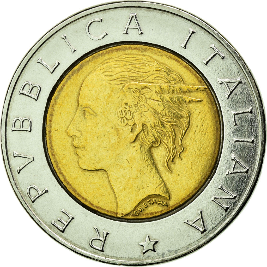 Coin, Italy, 500 Lire, 1991, Rome, MS(63), Bi-Metallic, KM:111