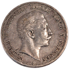 Stati tedeschi, PRUSSIA, Wilhelm II, 5 Mark, 1898, Berlin, BB, Argento, KM:523