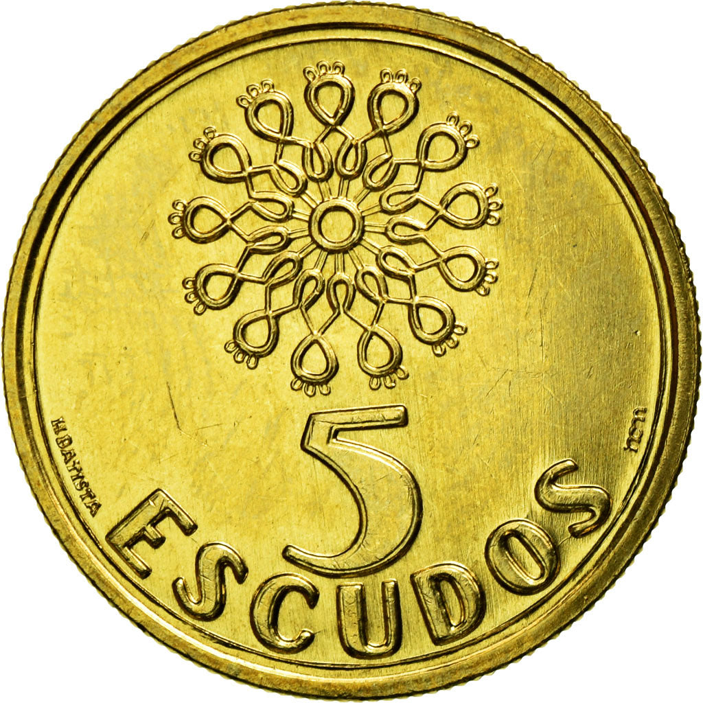 Coin, Portugal, 5 Escudos, 2000, EF(40-45), Nickel-brass, KM:632