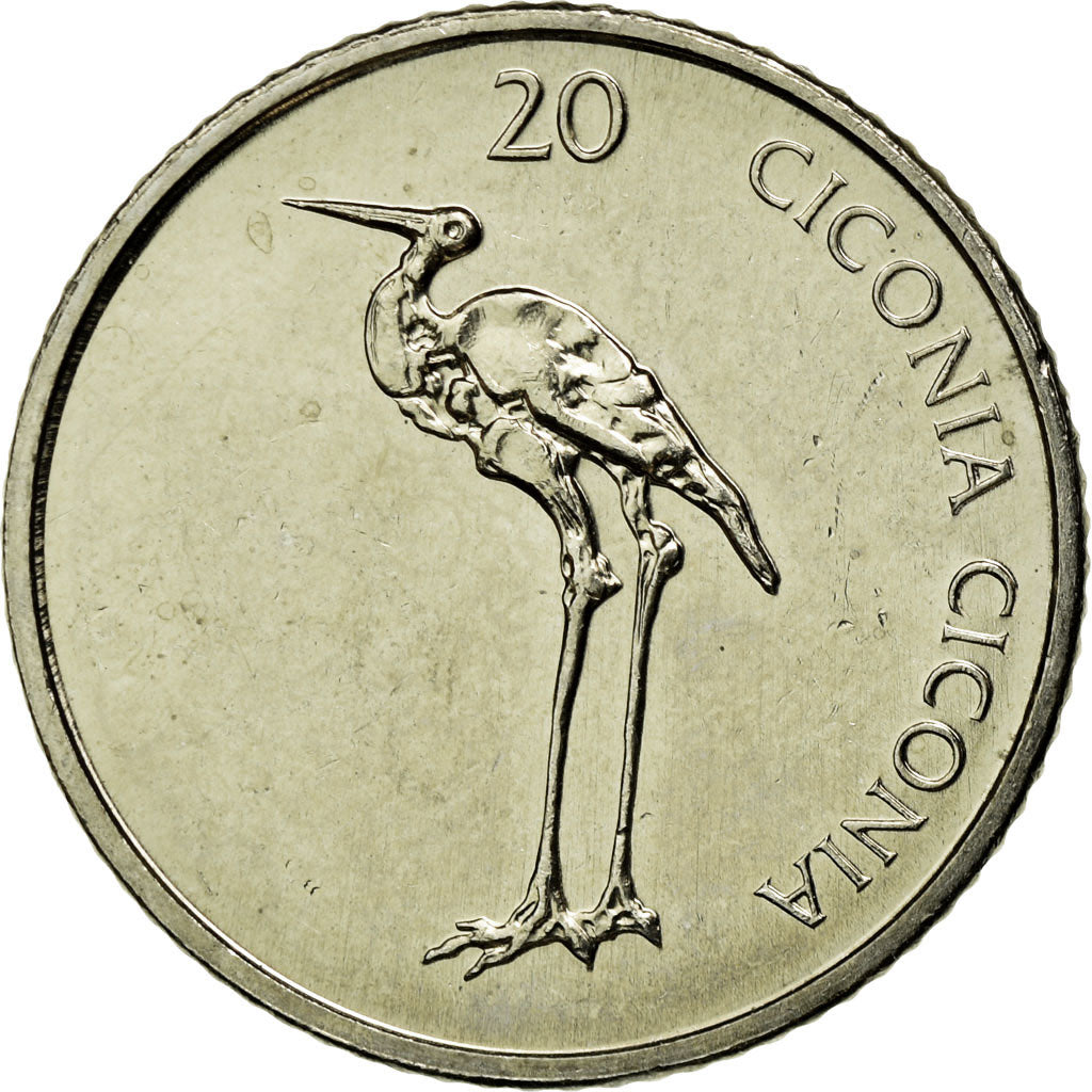 Moeda, Eslovénia, 20 Tolarjev, 2003, Kremnica, EF(40-45), Cobre-níquel, KM:51