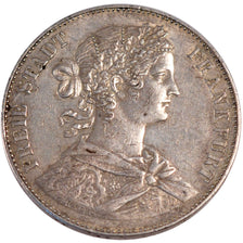 GERMAN STATES, Thaler, 1860, Frankfurt, KM #360, AU(55-58), Silver, 18.51