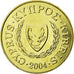 Coin, Cyprus, 20 Cents, 2004, MS(63), Nickel-brass, KM:62.2