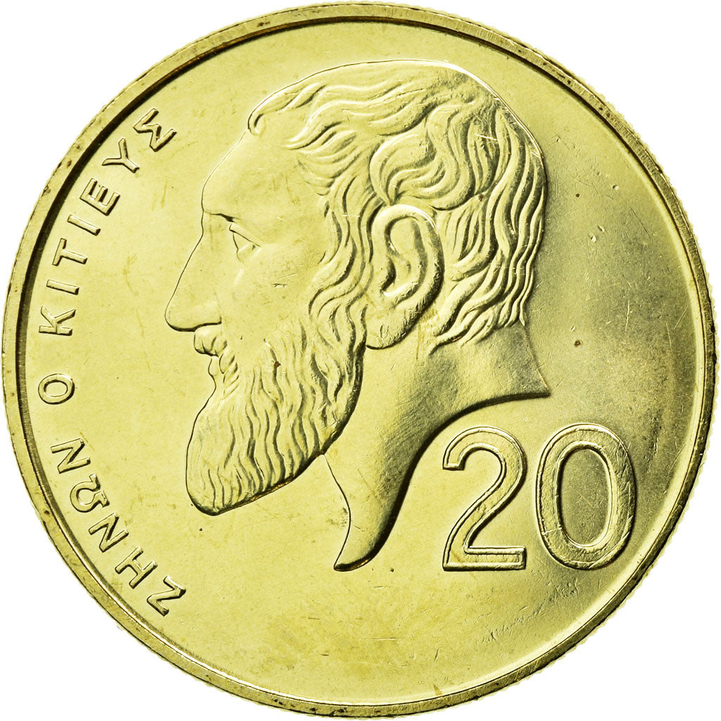 Coin, Cyprus, 20 Cents, 2004, MS(63), Nickel-brass, KM:62.2
