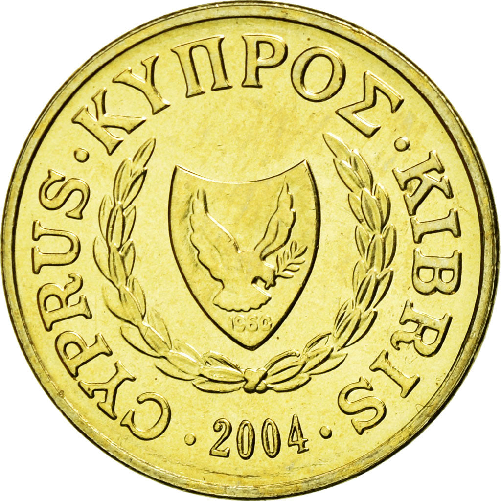 Moneta, Cypr, Cent, 2004, MS(63), Mosiądz niklowy, KM:53.3