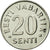 Moneda, Estonia, 20 Senti, 2003, no mint, SC, Níquel chapado en acero, KM:23a