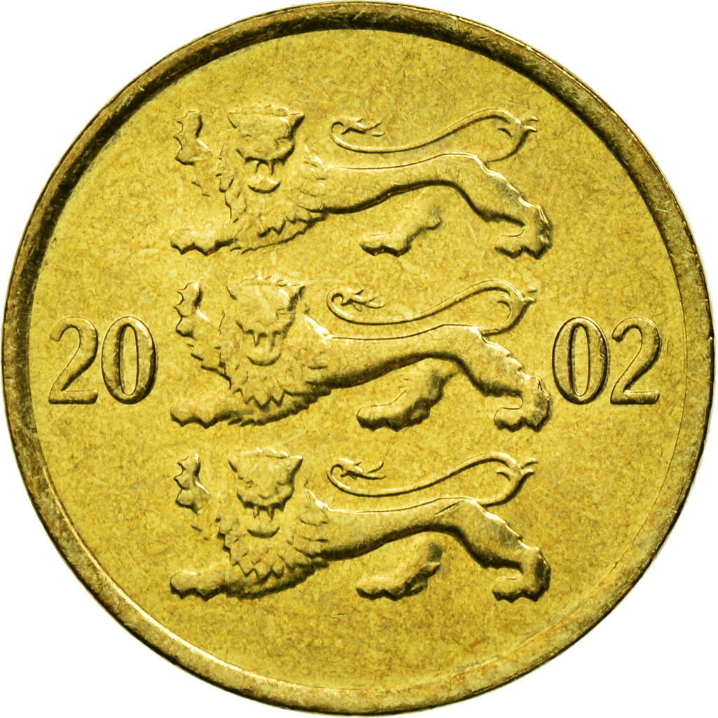 Moeda, Estónia, 10 Senti, 2002, no mint, MS(63), Alumínio-Bronze, KM:22