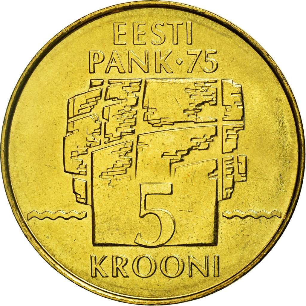 Munten, Estland, 75th Anniversary - Bank of Estonia, 5 Krooni, 1994, UNC-