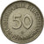 Moneda, ALEMANIA - REPÚBLICA FEDERAL, 50 Pfennig, 1982, Karlsruhe, MBC, Cobre -