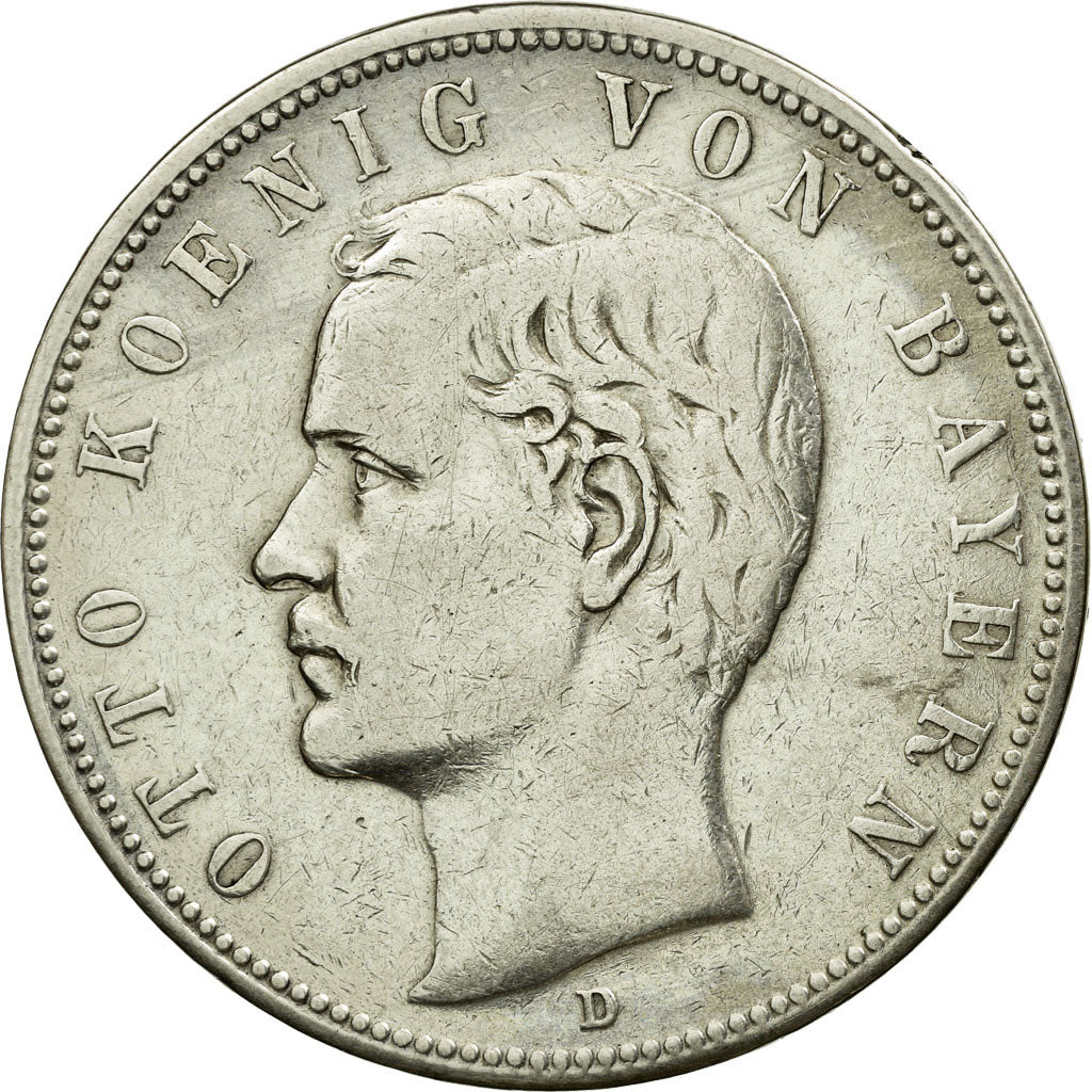Coin, German States, BAVARIA, Otto, 5 Mark, 1903, Munich, VF(30-35), Silver