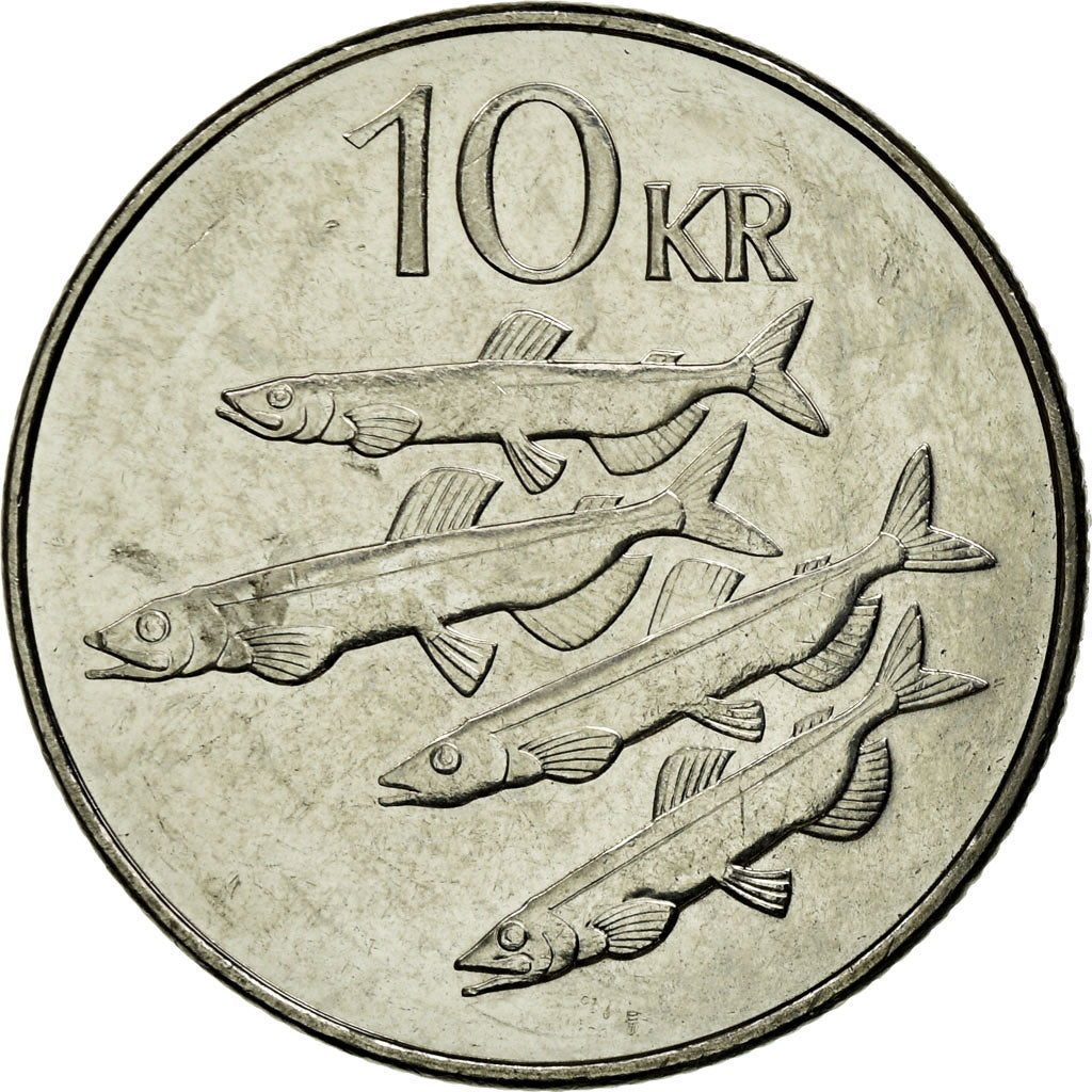 Coin, Iceland, 10 Kronur, 2004, EF(40-45), Nickel plated steel, KM:29.1a