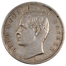 GERMAN STATES, 5 Mark, 1913, Munich, KM #915, EF(40-45), Silver, 38, 27.79