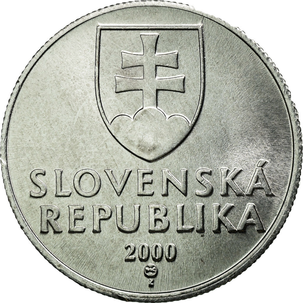 Coin, Slovakia, 20 Halierov, 2000, EF(40-45), Aluminum, KM:18