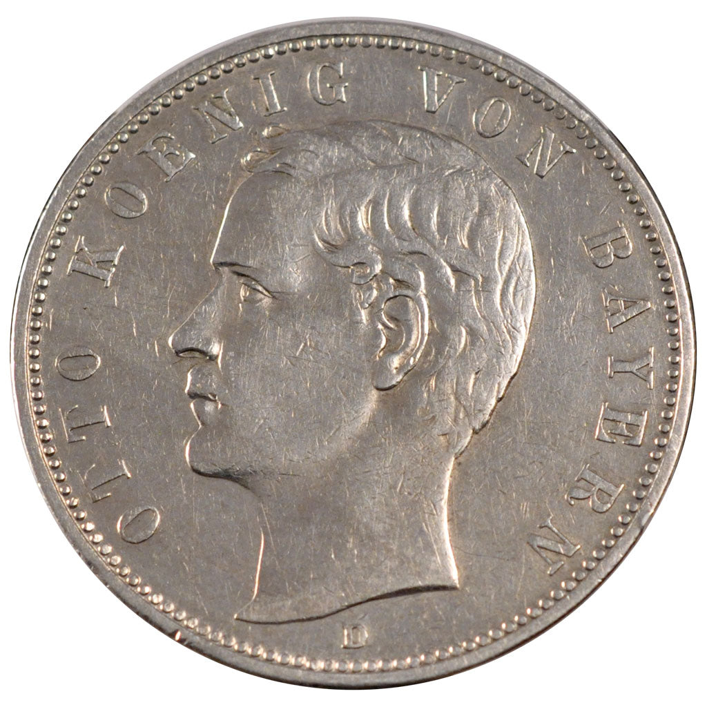 GERMAN STATES, 5 Mark, 1903, Munich, KM #915, EF(40-45), Silver, 38, 27.73