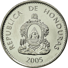 Coin, Honduras, 50 Centavos, 2005, MS(63), Nickel plated steel, KM:84a.2