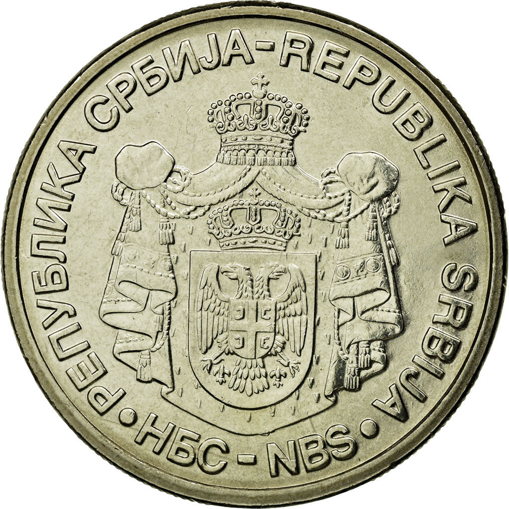 Coin, Serbia, 20 Dinara, 2006, MS(63), Copper-Nickel-Zinc, KM:42