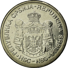 Coin, Serbia, 10 Dinara, 2006, AU(55-58), Copper-Nickel-Zinc, KM:41