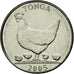 Coin, Tonga, King Taufa'ahau Tupou IV, 5 Seniti, 2005, MS(63), Nickel plated