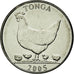 Coin, Tonga, King Taufa'ahau Tupou IV, 5 Seniti, 2005, MS(63), Nickel plated
