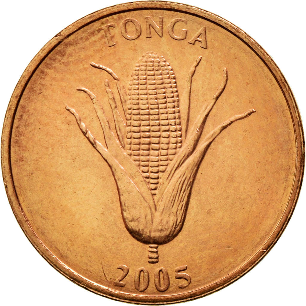 Moneta, Tonga, Seniti, 2005, MS(63), Miedź platerowana stalą, KM:66a