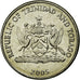 Coin, TRINIDAD & TOBAGO, 25 Cents, 2005, Franklin Mint, MS(63), Copper-nickel