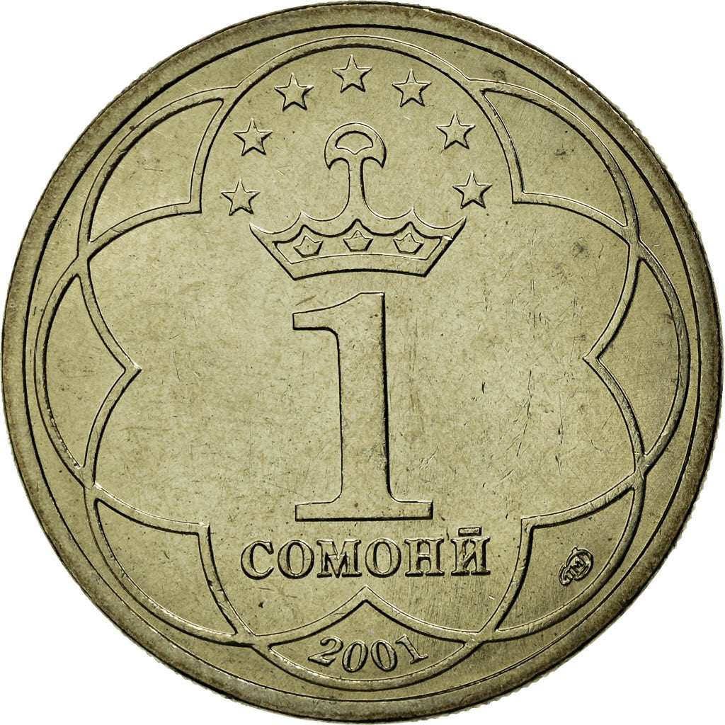 Monnaie, Tajikistan, Somoni, 2001, St. Petersburg, TTB, Copper-Nickel-Zinc, KM:7