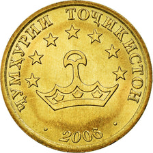 Moeda, Tajiquistão, 50 Drams, 2006, St. Petersburg, AU(55-58), Latão, KM:6.2