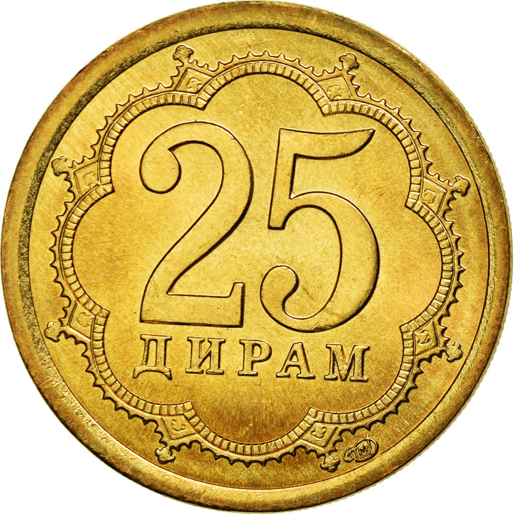 Moneta, Tagikistan, 25 Drams, 2006, St. Petersburg, SPL, Ottone, KM:5.2