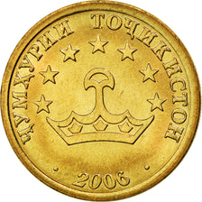 Coin, Tajikistan, 25 Drams, 2006, St. Petersburg, MS(63), Brass, KM:5.2
