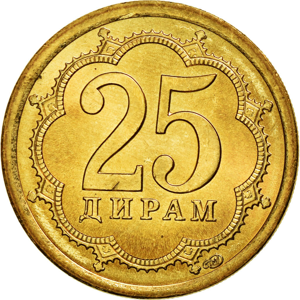Moneta, Tagikistan, 25 Drams, 2006, St. Petersburg, SPL, Ottone, KM:5.2