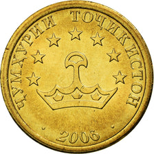 Coin, Tajikistan, 10 Drams, 2006, St. Petersburg, AU(55-58), Brass Clad Steel