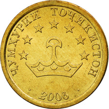 Monnaie, Tajikistan, 5 Drams, 2006, St. Petersburg, TTB, Brass Clad Steel