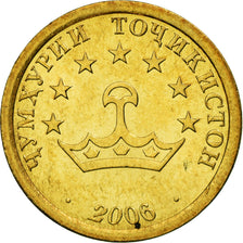 Moneta, Tagikistan, 5 Drams, 2006, St. Petersburg, BB, Acciaio ricoperto in