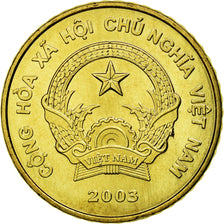 Coin, Vietnam, SOCIALIST REPUBLIC, 5000 Dông, 2003, Vantaa, MS(63), Brass