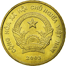 Coin, Vietnam, SOCIALIST REPUBLIC, 5000 Dông, 2003, Vantaa, MS(63), Brass