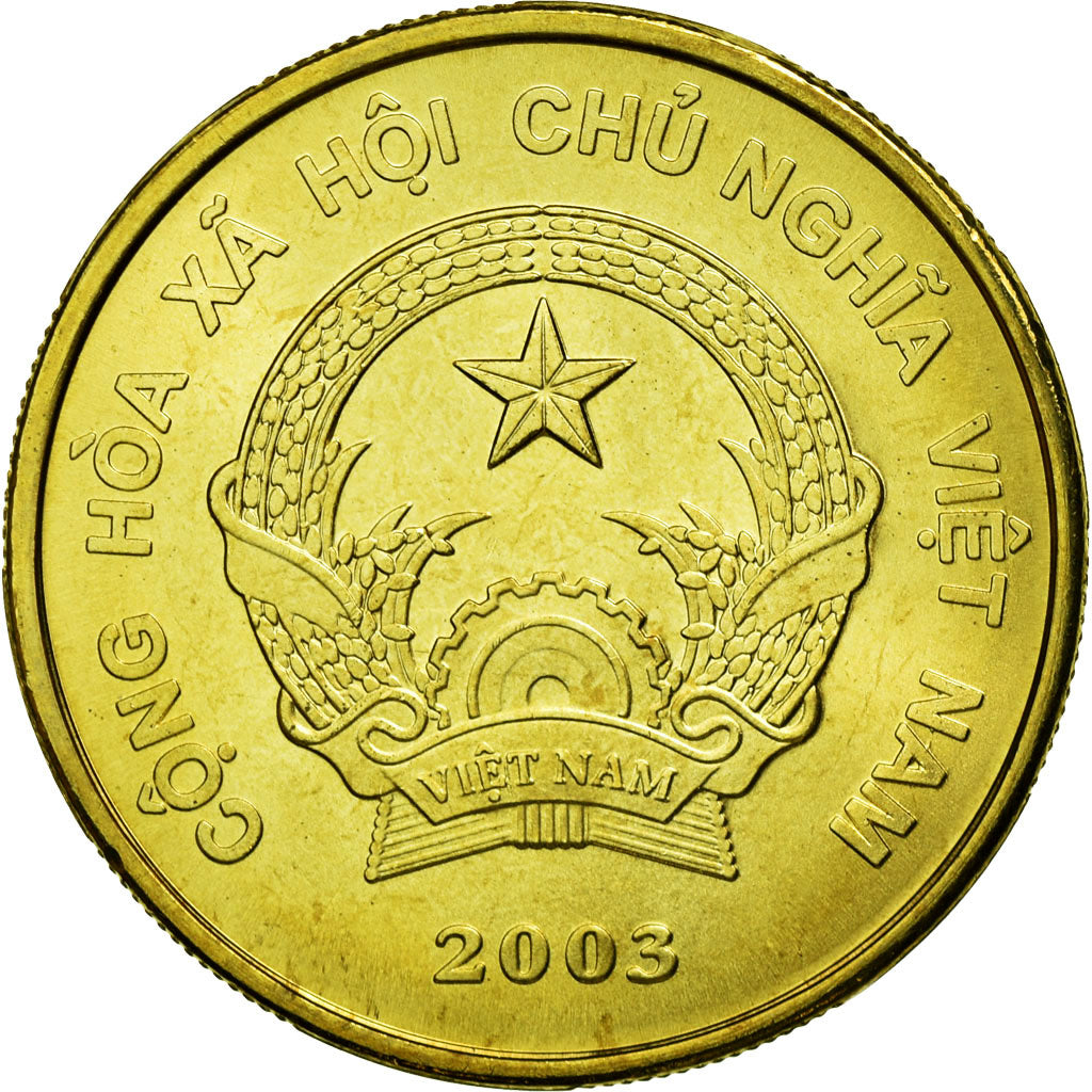 Coin, Vietnam, SOCIALIST REPUBLIC, 2000 Dông, 2003, Vantaa, MS(63), Brass