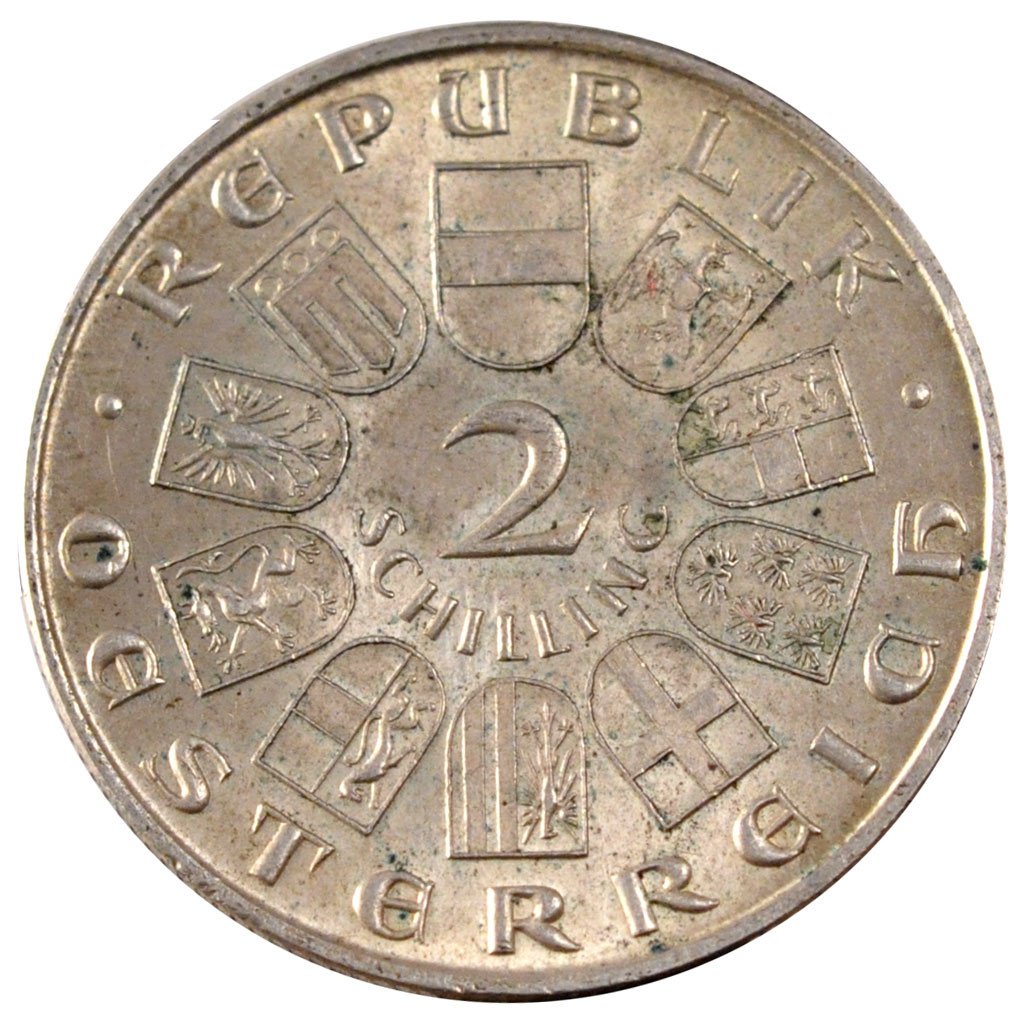 AUSTRIA, 2 Schilling, 1930, KM #2845, AU(55-58), Silver, 11.96