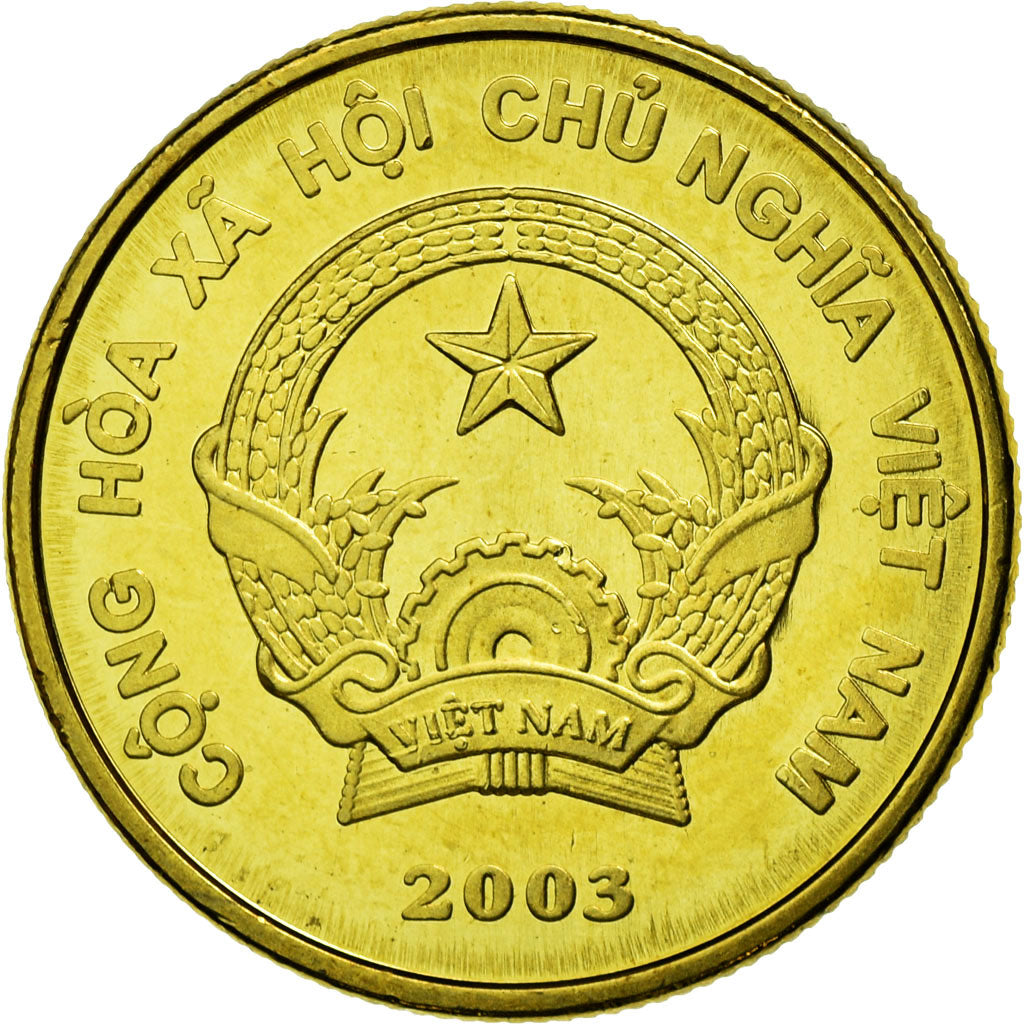 Coin, Vietnam, SOCIALIST REPUBLIC, 1000 Dông, 2003, Vantaa, MS(63), Brass