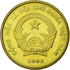 Coin, Vietnam, SOCIALIST REPUBLIC, 1000 Dông, 2003, Vantaa, MS(63), Brass